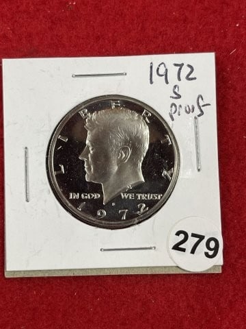 1972 S Kennedy Half Dollar Silver Coin: KEY WORDS: INDIAN ARTIFACT ARTIFACTS ARROWHEAD ARROWHEADS NATIVE AMERICAN MISSISSIPPIAN QUAPAW CADDO POTTERY COINS MORGAN DOLLAR PEACE DOLLAR SILVER COINS. All coins have been Sigma tested for