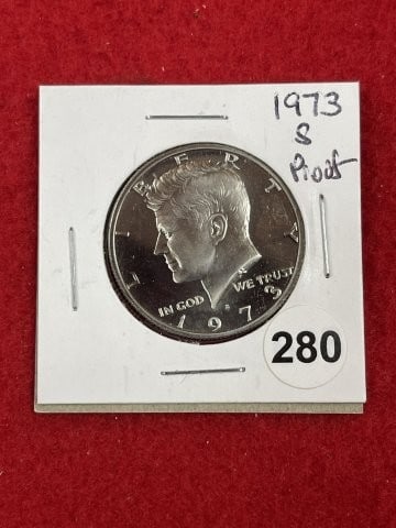 1973 S Kennedy Half Dollar Silver Coin: KEY WORDS: INDIAN ARTIFACT ARTIFACTS ARROWHEAD ARROWHEADS NATIVE AMERICAN MISSISSIPPIAN QUAPAW CADDO POTTERY COINS MORGAN DOLLAR PEACE DOLLAR SILVER COINS. All coins have been Sigma tested for