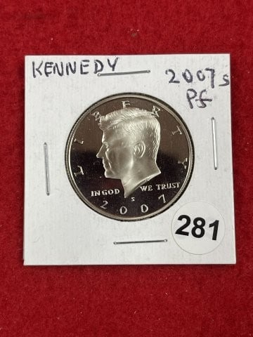 2007 Kennedy Half Dollar Silver Coin: KEY WORDS: INDIAN ARTIFACT ARTIFACTS ARROWHEAD ARROWHEADS NATIVE AMERICAN MISSISSIPPIAN QUAPAW CADDO POTTERY COINS MORGAN DOLLAR PEACE DOLLAR SILVER COINS. All coins have been Sigma tested for