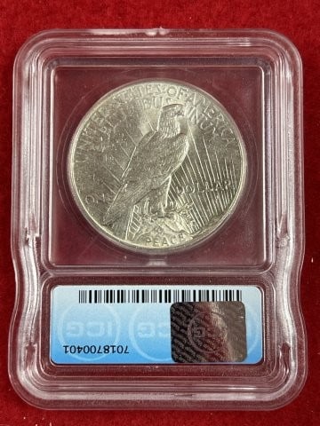 1925 MS62 Peace Silver Dollar Coin - 2