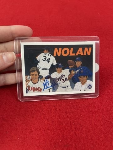 Nolan Ryan Hand Signed Authentic Autograph: KEY WORDS: INDIAN ARTIFACT ARTIFACTS ARROWHEAD ARROWHEADS NATIVE AMERICAN MISSISSIPPIAN QUAPAW CADDO POTTERY COINS MORGAN DOLLAR PEACE DOLLAR SILVER COINS. All coins have been Sigma tested for authent