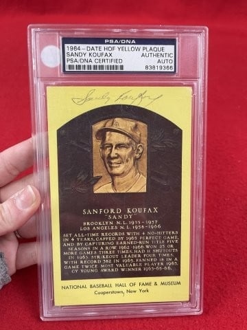 Sandy Koufax Hand Signed Authentic Autograph: KEY WORDS: INDIAN ARTIFACT ARTIFACTS ARROWHEAD ARROWHEADS NATIVE AMERICAN MISSISSIPPIAN QUAPAW CADDO POTTERY COINS MORGAN DOLLAR PEACE DOLLAR SILVER COINS. All coins have been Sigma tested for