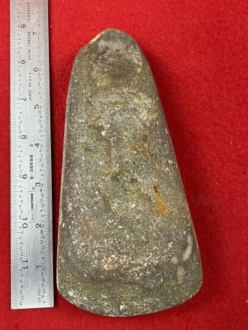 Celt Indian Artifact Arrowhead: KEY WORDS: INDIAN ARTIFACT ARTIFACTS ARROWHEAD ARROWHEADS NATIVE AMERICAN MISSISSIPPIAN QUAPAW CADDO POTTERY COINS MORGAN DOLLAR PEACE DOLLAR SILVER COINS. All coins have been Sigma tested for authent