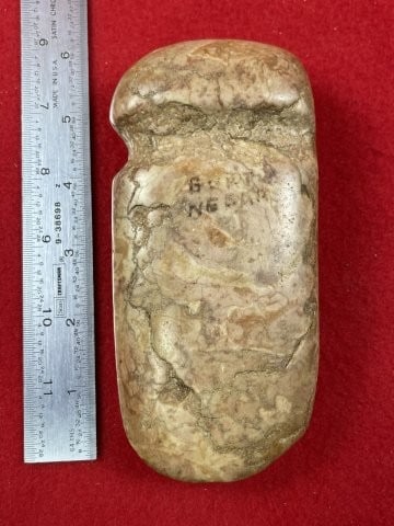 Grooved Axe Indian Artifact Arrowhead: KEY WORDS: INDIAN ARTIFACT ARTIFACTS ARROWHEAD ARROWHEADS NATIVE AMERICAN MISSISSIPPIAN QUAPAW CADDO POTTERY COINS MORGAN DOLLAR PEACE DOLLAR SILVER COINS. All coins have been Sigma tested for authent