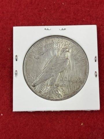 1922 Peace Silver Dollar Coin - 2