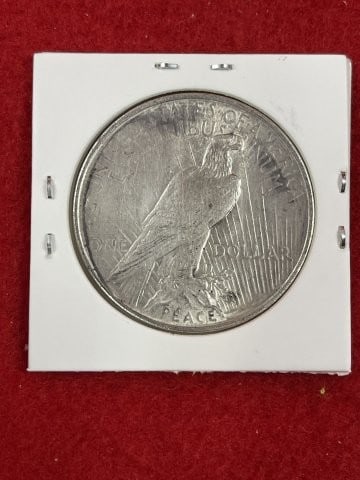 1922 Peace Silver Dollar Coin - 2