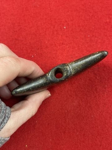 Bow-Tie Bannerstone Indian Artifact Arrowhead - 4