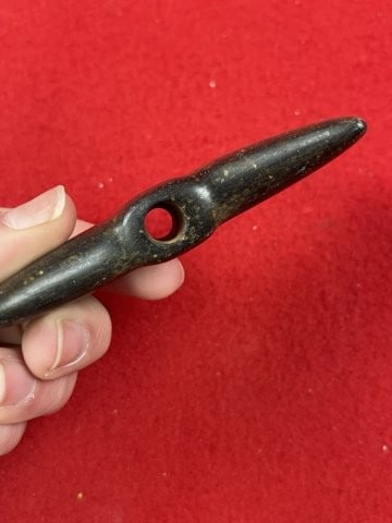 Bow-Tie Bannerstone Indian Artifact Arrowhead - 6