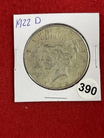 1922 D Peace Silver Dollar Coin: KEY WORDS: INDIAN ARTIFACT ARTIFACTS ARROWHEAD ARROWHEADS NATIVE AMERICAN MISSISSIPPIAN QUAPAW CADDO POTTERY COINS MORGAN DOLLAR PEACE DOLLAR SILVER COINS. All coins have been Sigma tested for authent