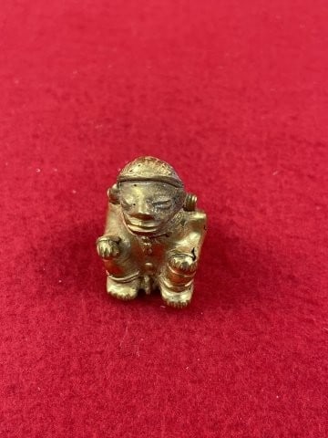Tumbaga Tairona Gold Figurine UNKOWN MATERIAL: KEY WORDS: INDIAN ARTIFACT ARTIFACTS ARROWHEAD ARROWHEADS NATIVE AMERICAN MISSISSIPPIAN QUAPAW CADDO POTTERY COINS MORGAN DOLLAR PEACE DOLLAR SILVER COINS. All coins have been Sigma tested for