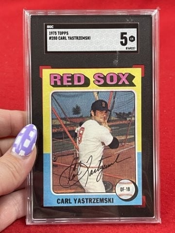 1975 Topps Carl Yastrzemski Baseball Card: KEY WORDS: INDIAN ARTIFACT ARTIFACTS ARROWHEAD ARROWHEADS NATIVE AMERICAN MISSISSIPPIAN QUAPAW CADDO POTTERY COINS MORGAN DOLLAR PEACE DOLLAR SILVER COINS. All coins have been Sigma tested for