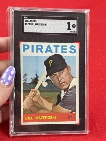 1964 Topps Bill Mazeroski Baseball Card: KEY WORDS: INDIAN ARTIFACT ARTIFACTS ARROWHEAD ARROWHEADS NATIVE AMERICAN MISSISSIPPIAN QUAPAW CADDO POTTERY COINS MORGAN DOLLAR PEACE DOLLAR SILVER COINS. All coins have been Sigma tested for
