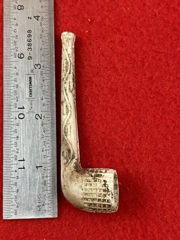 Trade Pipe Indian Artifact Arrowhead: KEY WORDS: INDIAN ARTIFACT ARTIFACTS ARROWHEAD ARROWHEADS NATIVE AMERICAN MISSISSIPPIAN QUAPAW CADDO POTTERY COINS MORGAN DOLLAR PEACE DOLLAR SILVER COINS. All coins have been Sigma tested for authent