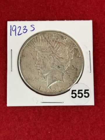 1923 S Peace Silver Dollar Coin: KEY WORDS: INDIAN ARTIFACT ARTIFACTS ARROWHEAD ARROWHEADS NATIVE AMERICAN MISSISSIPPIAN QUAPAW CADDO POTTERY COINS MORGAN DOLLAR PEACE DOLLAR SILVER COINS. All coins have been Sigma tested for