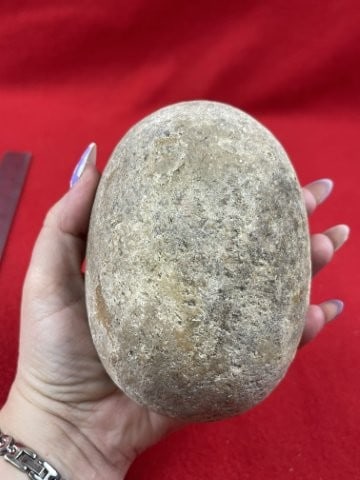 Large Hammerstone Indian Artifact Arrowhead - 5