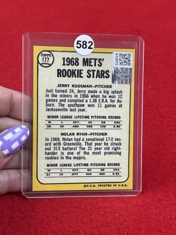 Nolan Ryan Hand Signed Authentic Autograph Baseball Card - 2