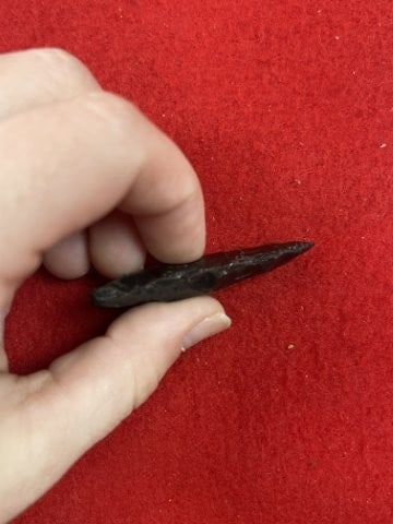 Obsidian Point Indian Artifact Arrowhead - 3