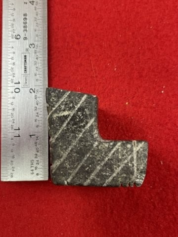 Engraved Stone Pipe Indian Artifact Arrowhead - 2
