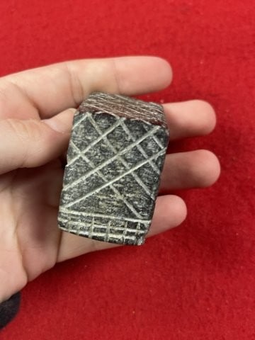 Engraved Stone Pipe Indian Artifact Arrowhead - 6