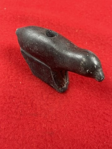 Walrus Effigy Stone Pipe Indian Artifact Arrowhead: KEY WORDS: INDIAN ARTIFACT ARTIFACTS ARROWHEAD ARROWHEADS NATIVE AMERICAN MISSISSIPPIAN QUAPAW CADDO POTTERY COINS MORGAN DOLLAR PEACE DOLLAR SILVER COINS. All coins have been Sigma tested for authent