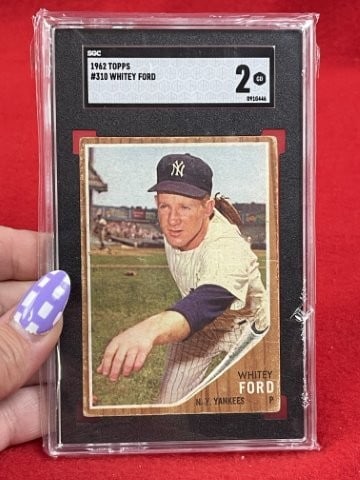 1962 Topps Whitey Ford Baseball Card: KEY WORDS: INDIAN ARTIFACT ARTIFACTS ARROWHEAD ARROWHEADS NATIVE AMERICAN MISSISSIPPIAN QUAPAW CADDO POTTERY COINS MORGAN DOLLAR PEACE DOLLAR SILVER COINS. All coins have been Sigma tested for authent