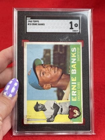 1960 Topps Ernie Banks Baseball Card: KEY WORDS: INDIAN ARTIFACT ARTIFACTS ARROWHEAD ARROWHEADS NATIVE AMERICAN MISSISSIPPIAN QUAPAW CADDO POTTERY COINS MORGAN DOLLAR PEACE DOLLAR SILVER COINS. All coins have been Sigma tested for authent