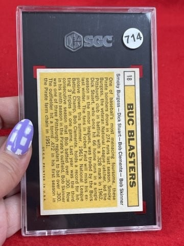 1963 Topps Roberto Clemente Baseball Card - 2