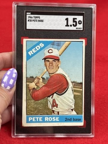 1966 Topps Pete Rose Baseball Card: KEY WORDS: INDIAN ARTIFACT ARTIFACTS ARROWHEAD ARROWHEADS NATIVE AMERICAN MISSISSIPPIAN QUAPAW CADDO POTTERY COINS MORGAN DOLLAR PEACE DOLLAR SILVER COINS. All coins have been Sigma tested for authent