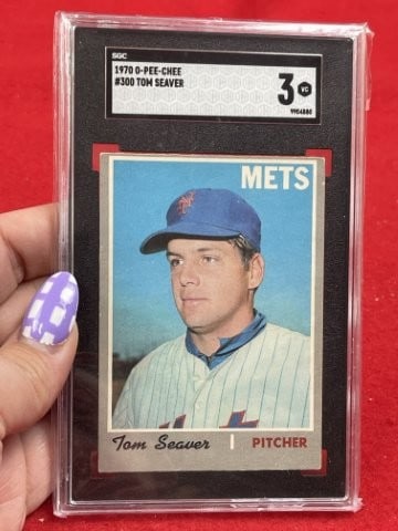 1970 O-PEE-CHEE Tom Seaver Baseball Card: KEY WORDS: INDIAN ARTIFACT ARTIFACTS ARROWHEAD ARROWHEADS NATIVE AMERICAN MISSISSIPPIAN QUAPAW CADDO POTTERY COINS MORGAN DOLLAR PEACE DOLLAR SILVER COINS. All coins have been Sigma tested for