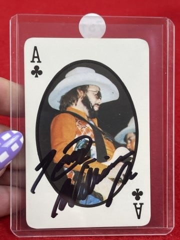Hank Williams Jr. Hand Signed Authentic Autograph: KEY WORDS: INDIAN ARTIFACT ARTIFACTS ARROWHEAD ARROWHEADS NATIVE AMERICAN MISSISSIPPIAN QUAPAW CADDO POTTERY COINS MORGAN DOLLAR PEACE DOLLAR SILVER COINS. All coins have been Sigma tested for authent