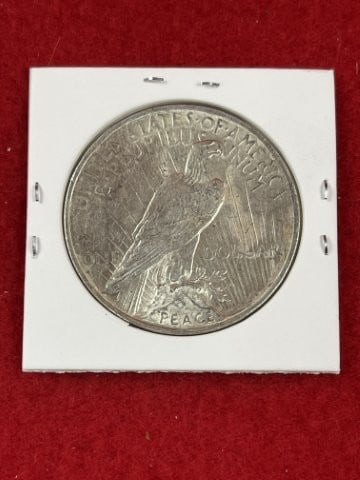 1922 Peace Silver Dollar Coin - 2