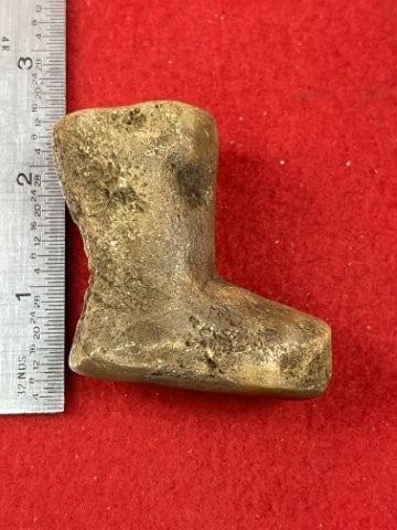 Boot Effigy Stone Pipe Indian Artifact Arrowhead - 2