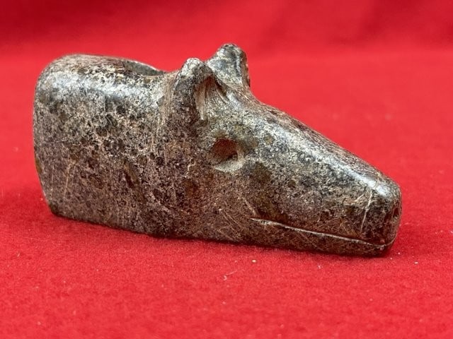 Wolf Effigy Stone Pipe Indian Artifact Arrowhead: KEY WORDS: INDIAN ARTIFACT ARTIFACTS ARROWHEAD ARROWHEADS NATIVE AMERICAN MISSISSIPPIAN QUAPAW CADDO POTTERY COINS MORGAN DOLLAR PEACE DOLLAR SILVER COINS. All coins have been Sigma tested for