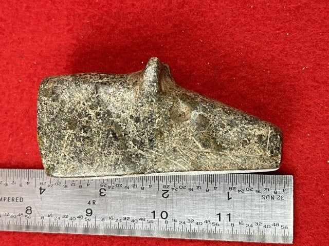 Wolf Effigy Stone Pipe Indian Artifact Arrowhead - 2