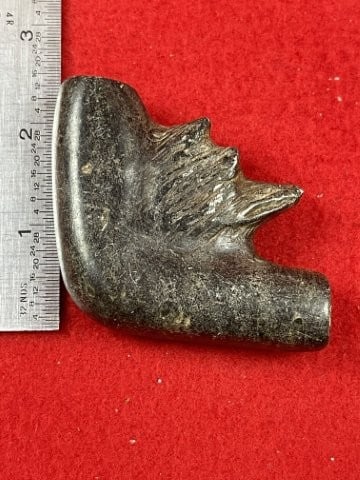 Wolf Effigy Stone Pipe Indian Artifact Arrowhead - 2
