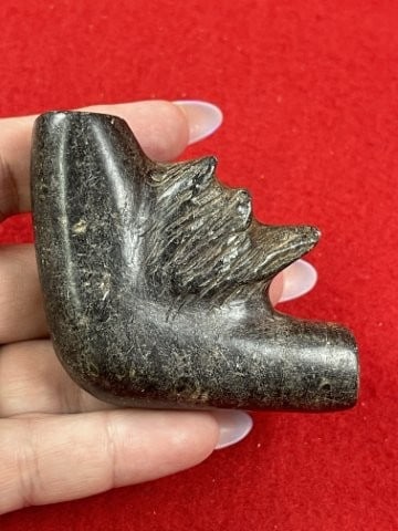 Wolf Effigy Stone Pipe Indian Artifact Arrowhead - 6