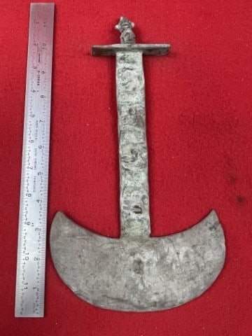 Tumi Knife Indian Artifact Arrowhead: KEY WORDS: INDIAN ARTIFACT ARTIFACTS ARROWHEAD ARROWHEADS NATIVE AMERICAN MISSISSIPPIAN QUAPAW CADDO POTTERY COINS MORGAN DOLLAR PEACE DOLLAR SILVER COINS. All coins have been Sigma tested for authent