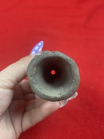Pottery Tube Pipe Indian Artifact Arrowhead - 5