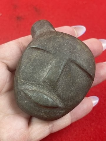 Human Face Effigy Indian Artifact Arrowhead - 4