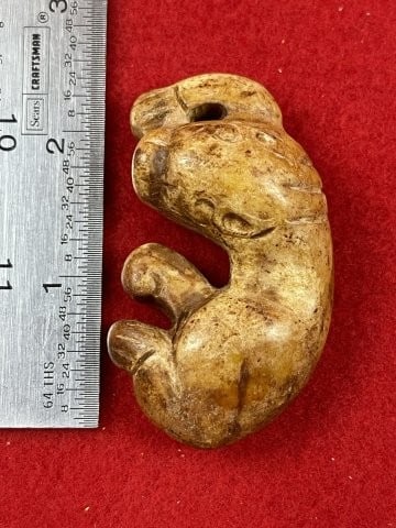 Chinese Jade Hongshan Figurine: KEY WORDS: INDIAN ARTIFACT ARTIFACTS ARROWHEAD ARROWHEADS NATIVE AMERICAN MISSISSIPPIAN QUAPAW CADDO POTTERY COINS MORGAN DOLLAR PEACE DOLLAR SILVER COINS. All coins have been Sigma tested for authent