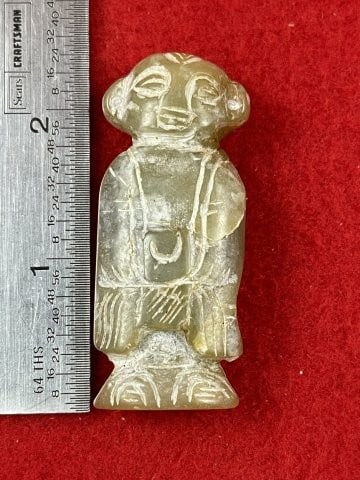 Chinese Jade Hongshan Figurine: KEY WORDS: INDIAN ARTIFACT ARTIFACTS ARROWHEAD ARROWHEADS NATIVE AMERICAN MISSISSIPPIAN QUAPAW CADDO POTTERY COINS MORGAN DOLLAR PEACE DOLLAR SILVER COINS. All coins have been Sigma tested for authent