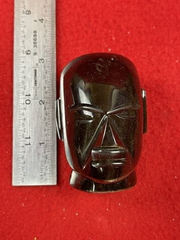 Pre-Columbian Face Effigy Indian Artifact Arrowhead: KEY WORDS: INDIAN ARTIFACT ARTIFACTS ARROWHEAD ARROWHEADS NATIVE AMERICAN MISSISSIPPIAN QUAPAW CADDO POTTERY COINS MORGAN DOLLAR PEACE DOLLAR SILVER COINS. All coins have been Sigma tested for authent