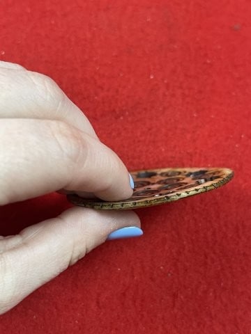 Engraved Shell Gorget Indian Artifact Arrowhead - 3