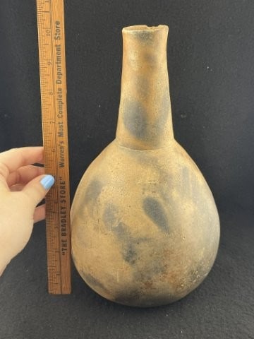 Caddo Water Bottle solid with some pressure cracks Indian Artifact Arrowhead (1 of 6)