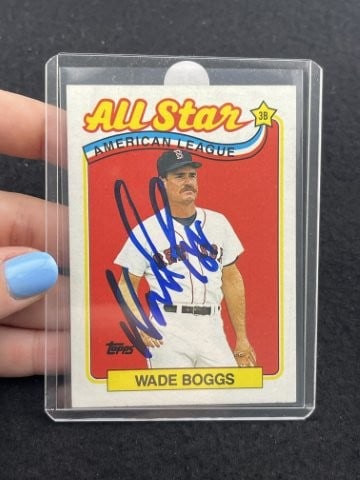 Wade Boggs Hand Signed Authentic Autograph (1 of 2)