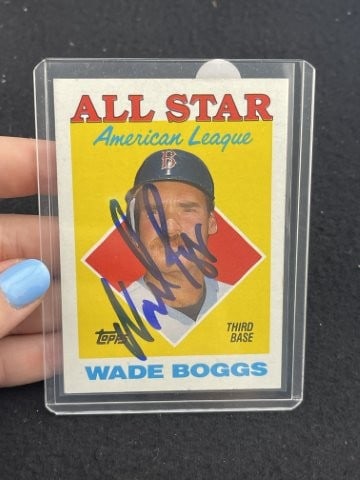 Wade Boggs Hand Signed Authentic Autograph: KEY WORDS: INDIAN ARTIFACT ARTIFACTS ARROWHEAD ARROWHEADS NATIVE AMERICAN MISSISSIPPIAN QUAPAW CADDO POTTERY COINS MORGAN DOLLAR PEACE DOLLAR SILVER COINS. All coins have been Sigma tested for authent
