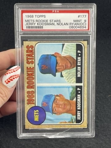 1968 Topps Nolan Ryan & Jerry Koosman Baseball Card (1 of 8)