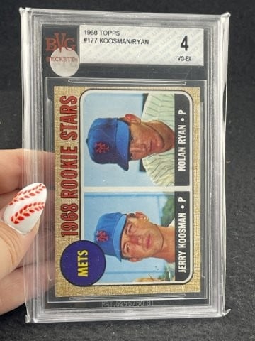1968 Topps Nolan Ryan & Jerry Koosman Baseball Card (1 of 2)