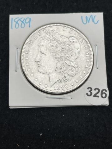 1889 UNC Morgan Silver Dollar Coin (1 of 2)