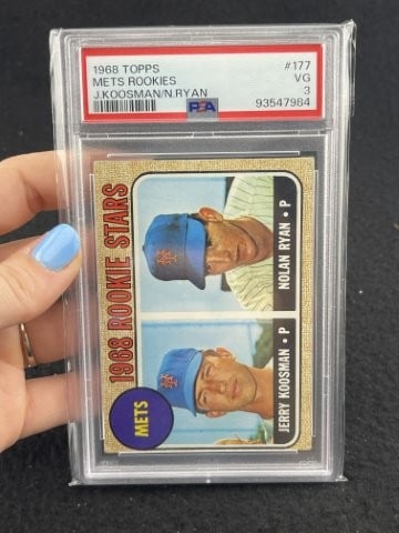 1968 Topps Nolan Ryan & Jerry Koosman Baseball Card (1 of 2)